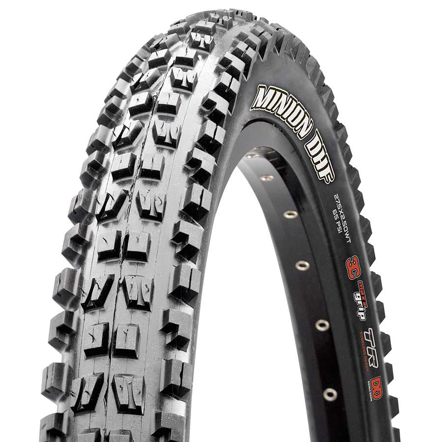 Maxxis, Minion DHF, Mountain Tire, 26''x2.50, Wire, Clincher, Single, DH, 60x2TPI, Black