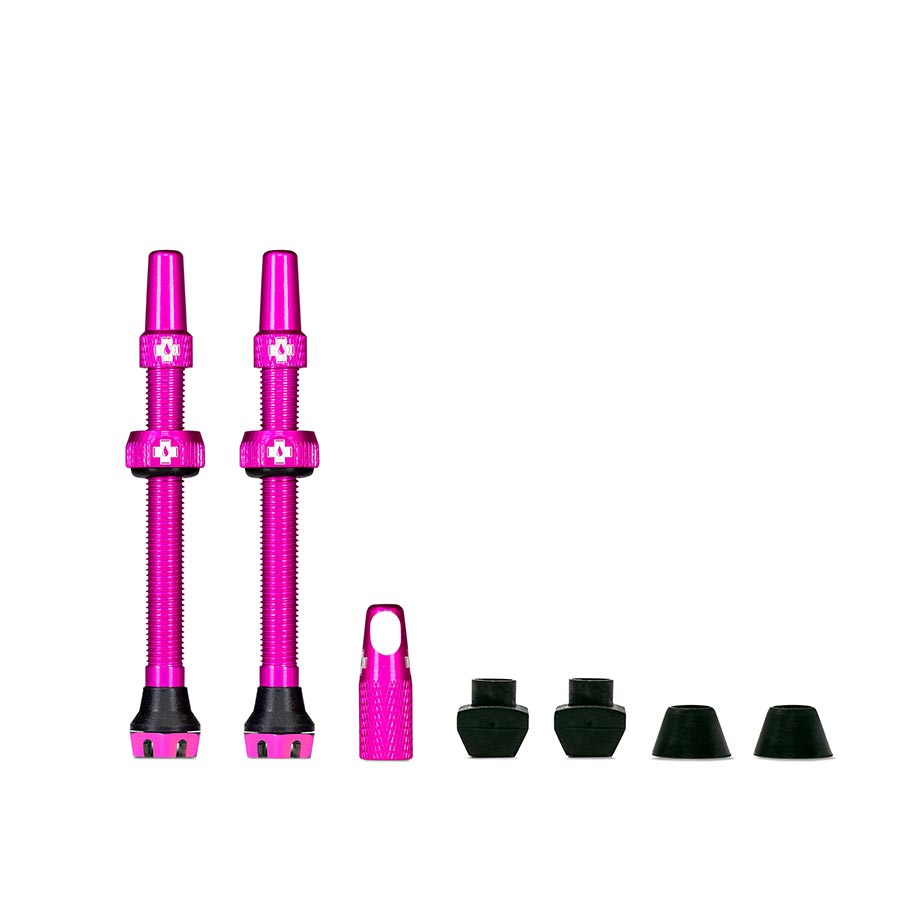 Muc-Off, V2, Tubeless Valve, Presta, 60mm, Black, Pair