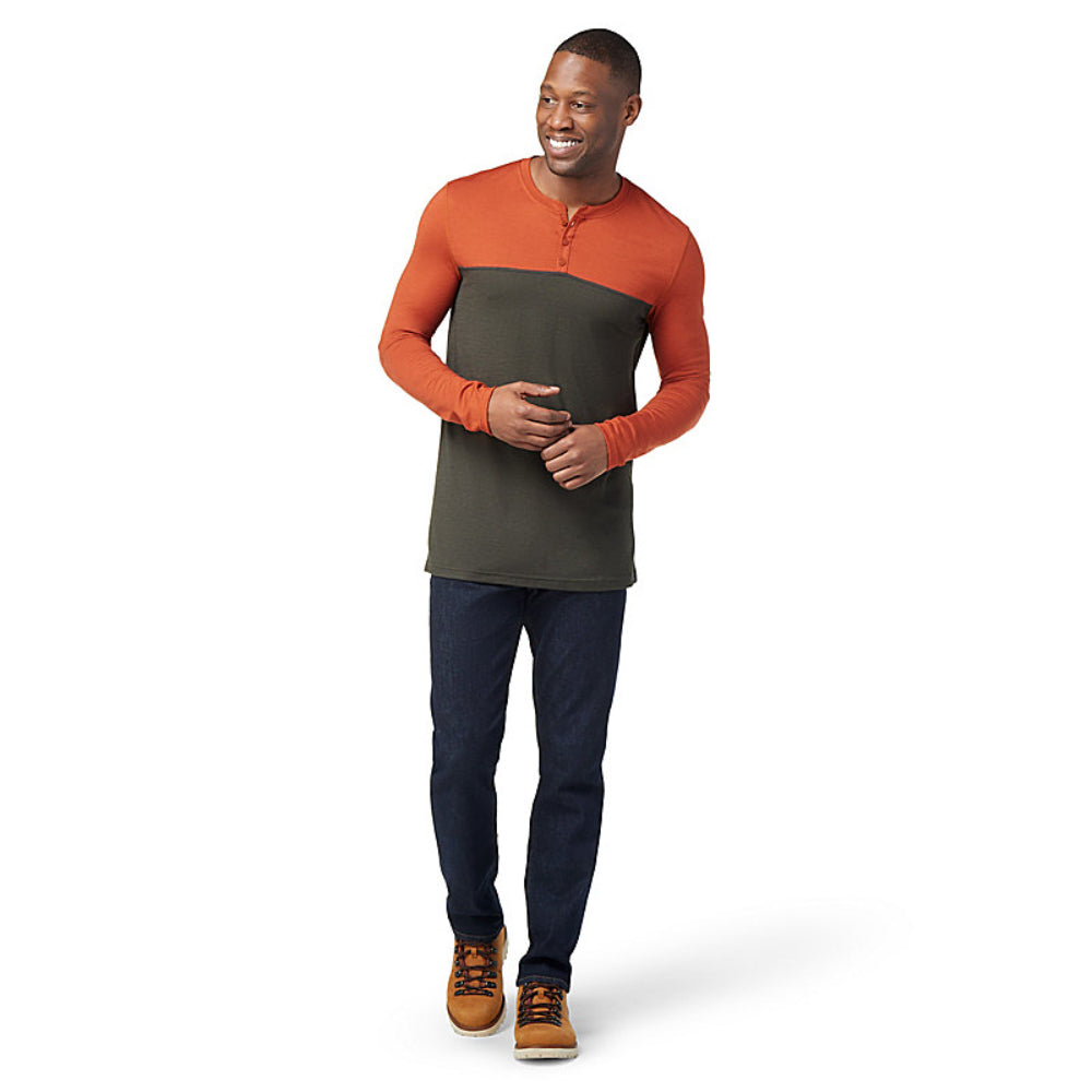 long sleeve colorblock henley – Brunelle Ski Vélo